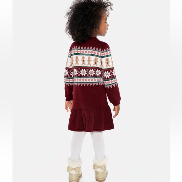 ❤️ Toddler Girls Gingerbread Fairisle Peplum
Sweater Dress - Redwood NWT ‼️FINAL - Picture 3 of 3